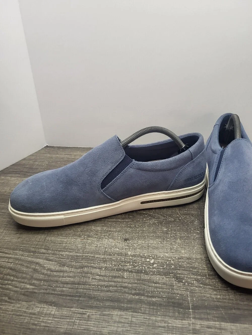 Birkenstock Oswego Mens Size 11 Blue Suede Slip On Sneaker Loafer NEW